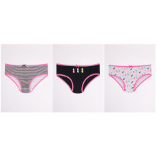 YO BABY SCORPIO Underwear set MD-19A/GIRL/86-92 3pcs. grey/pink