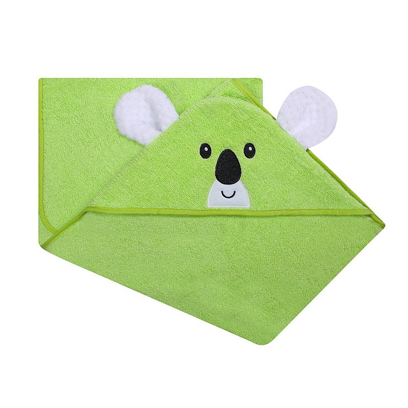 DUET BABY Hooded Towel ANIMALS, 324 KOALA green