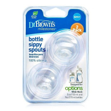 DR.BROWNS OPTIONS Wide-Neck Bottle spouts set 6m + 2 pcs. WR210-P4