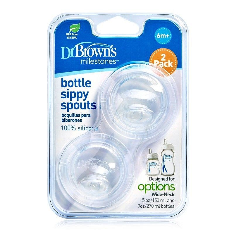 DR.BROWNS OPTIONS Wide-Neck Bottle spouts set 6m + 2 pcs. WR210-P4