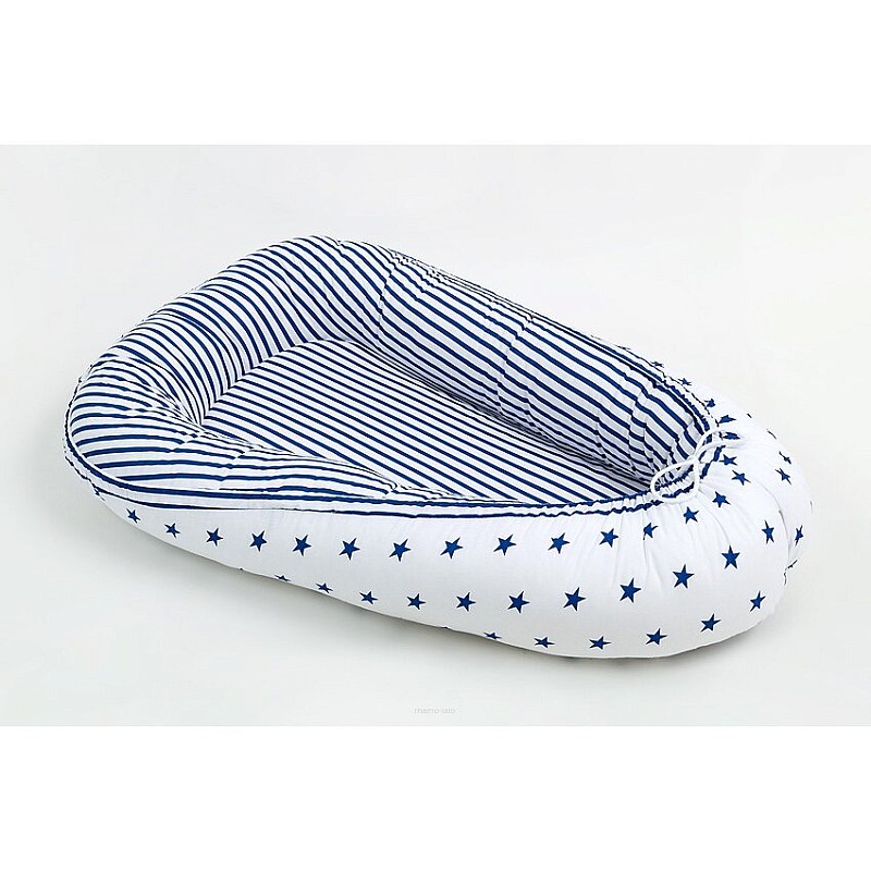 MamoTato nest for the newborn blue/white 9574