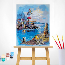 TSVETNOY Painting set by numbers 40x50cm Pier at the Lighthouse, MG2099e