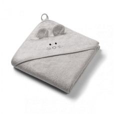 BABYONO bamboo hooded towel 100x100cm grey 1553/03