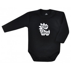 KOALA SLEEPYSAURUS body with long sleeves 74 size 08-700 black Dino