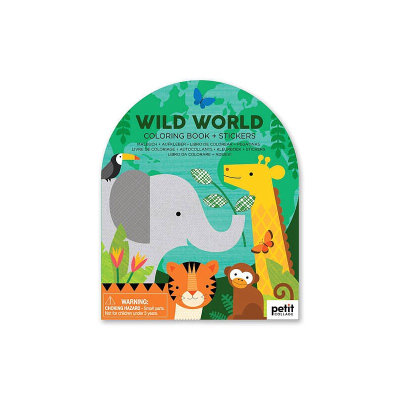 Coloring Book with Stickers Wild World