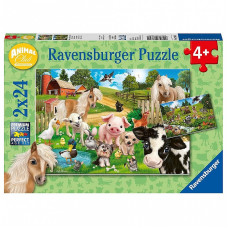 RAVENSBURGER Puzzle 2x24 Animals friends R 07830