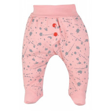 KOALA HIP-HIP baby pants with feet 62 size, 08-465 pink