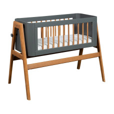 TROLL TORSTEN swinging crib 40x89cm, Seal grey/teak SWC-TR0626-SG/TK