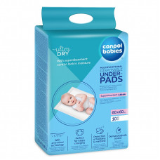 CANPOL BABIES Multifunctional disposable underpads, 10pcs, 60x60cm, 78/006