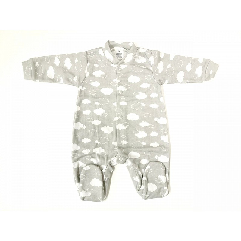 ZUZIA romper with long sleeve 74 size JEŽ 1729/74 grey clouds