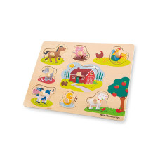 NEW CLASSIC TOYS Peg Puzzle - Farm - 8 pcs 10430