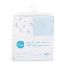 CEBABABY Changing mat cover Blue + Blue Stars (50x70-80) 2 pcs W-829-160-603