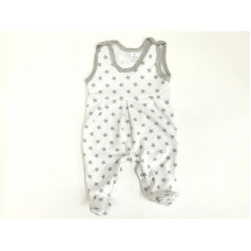 ZUZIA jumpsuit size 74, JEŽ 1719/74 white/grey stars