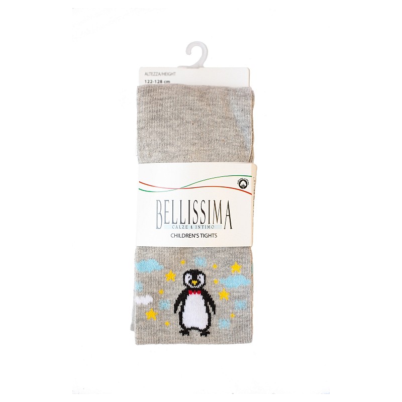 BELLISSIMA Childrens tights 98/104 size, B420 grey/penguin