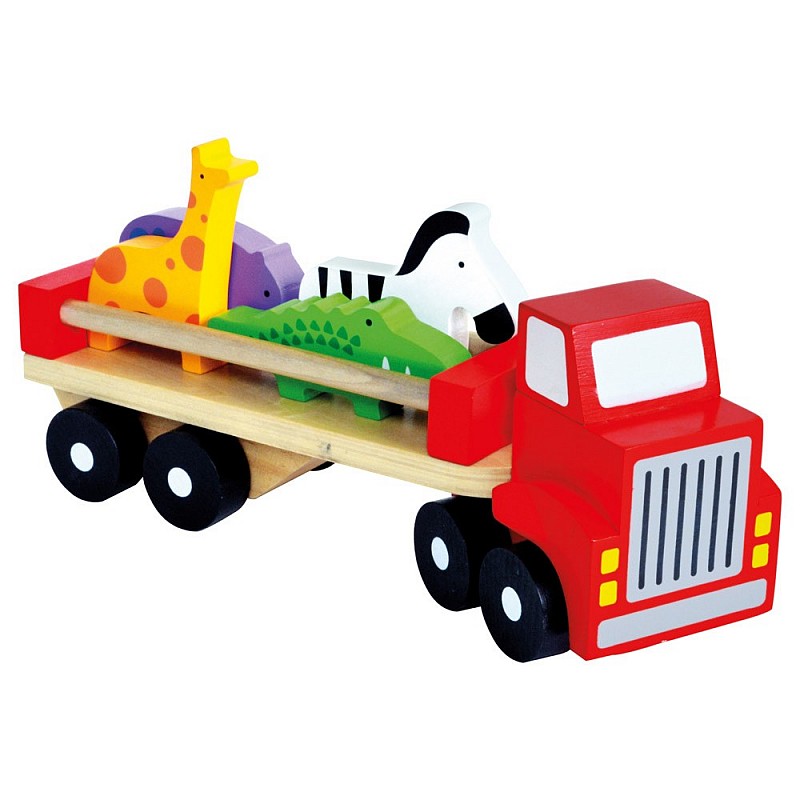 BINO Truck with animals 18m+ 84076