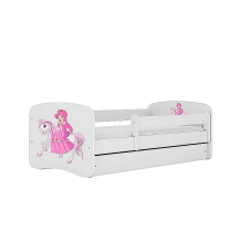 KOCOT KIDS Bed babydreams white princess on horse with drawer with mattress 180/80