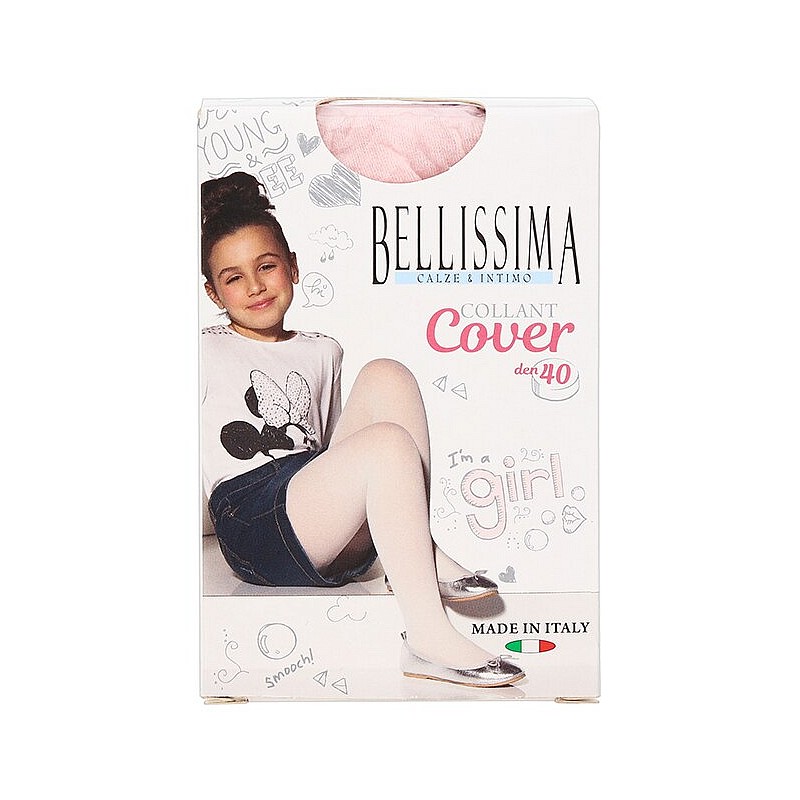 BELLISSIMA Tights for girls BLS COVER 40d rosa 12 - 164cm