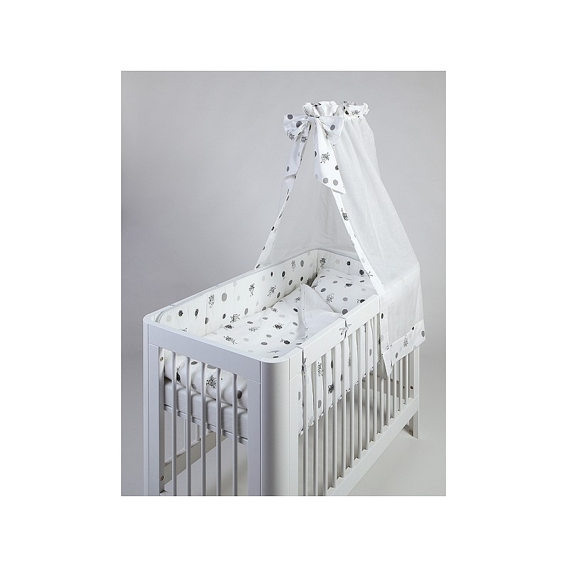 TROLL Bumper for crib 260cm Bee BCR-BMBE26-AS-WH