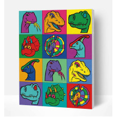 SPLAT PLANET Painting set by numbers 30x40cm DINOSAURS, SP45485