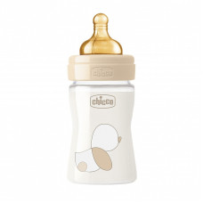 CHICCO Original touch glass bottle 150 ml latex, 27710.30 SALE