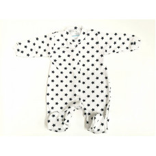 ZUZIA romper with long sleeve 56 size JEŽ 1729/56 white/dark blue stars