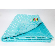 ANKRAS MINKY Dots blanket 75x100cm turquoise