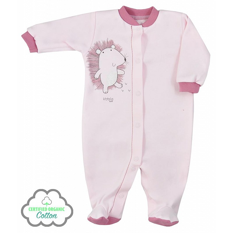 KOALA LESNY PRZYJACIEL long sleeve romper whith feet 62 size 08-674 pink