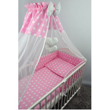 ANKRAS DOTS Bed linen of 6 parts 135x100 / 180cm - pink