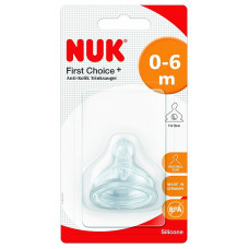 NUK FIRST CHOICE Plus Anti-Colic teat of silicone L-porridge to 0-6m. 1 PC. 709254 SA42 SALE