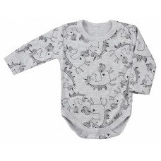 KOALA SLEEPYSAURUS body with long sleeves 56 size 08-697 grey Unicorn