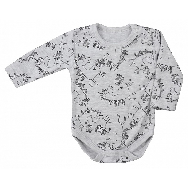 KOALA SLEEPYSAURUS body with long sleeves 56 size 08-697 grey Unicorn