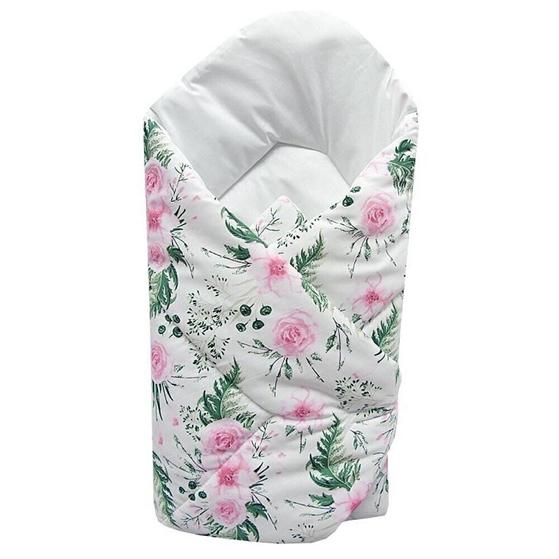 ANKRAS ROSE Swaddle wrap blanket - envelope for newborns 80x80cm