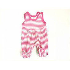 ZUZIA jumpsuit size 80, JEŽ 818/80 White/pink stripes