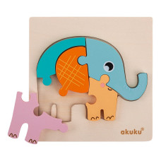 AKUKU wooden puzzle Elephant A0600