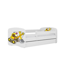 KOCOT KIDS Bed babydreams white digger with drawer with mattress 160/80