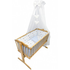 ANKRAS STARS BLUE 6 piece cradle bedding set 70x80cm/265cm, col. 41