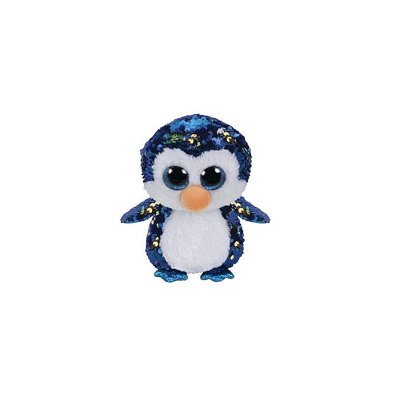 TY Flippables Toy PAYTON SEQUIN PENGUIN reg 15cm, TY36264