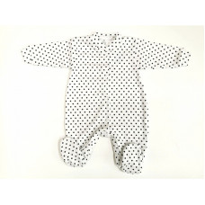 ZUZIA romper with long sleeve 62 size JEŽ 1729/62 white/dark blue dots