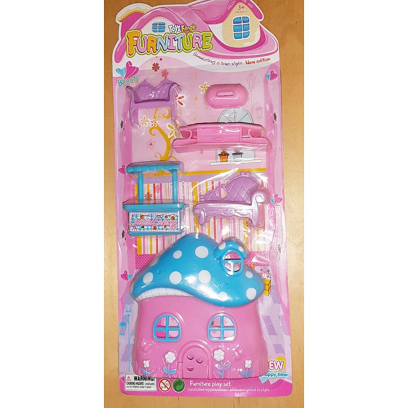 ERJUTOYS doll house with furniture JU9287