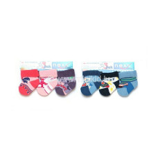 BE SNAZZY socks 3 pcs., Art. 3PAK / A / frotte BOY izm.0-3m.