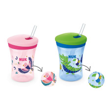 NUK Evolution straw cup with chameleon effect 12 m.+ 10255574 SK89