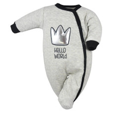 KOALA HELLO WORLD romper with long sleeves size 56 06-556 gray