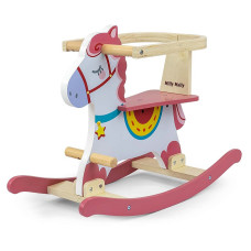 MILLY MALLY LUCKY Wooden rocking horse, 12 Pink