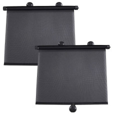 Cargo cover from the sun in cars Roller blind Black (2 pcs.)