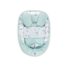 BELISIMA VELVET nest for the newborn with a blanket P02-0394 MIETUS, mint