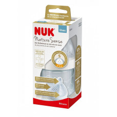 NUK NATURE SENSE 120ml glass bottle with silicone teat 0m + 10747088 white