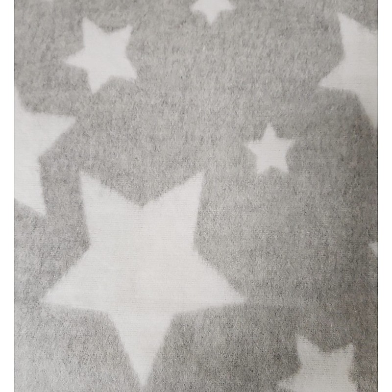 URGA cotton blanket 135x100cm STARS grey, SALE