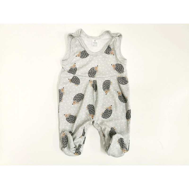 ZUZIA Romper 56.size, JEŽ 171/56 grey hedgehogs