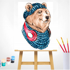 TSVETNOY Painting set by numbers 30x40cm Bear, ME1112e