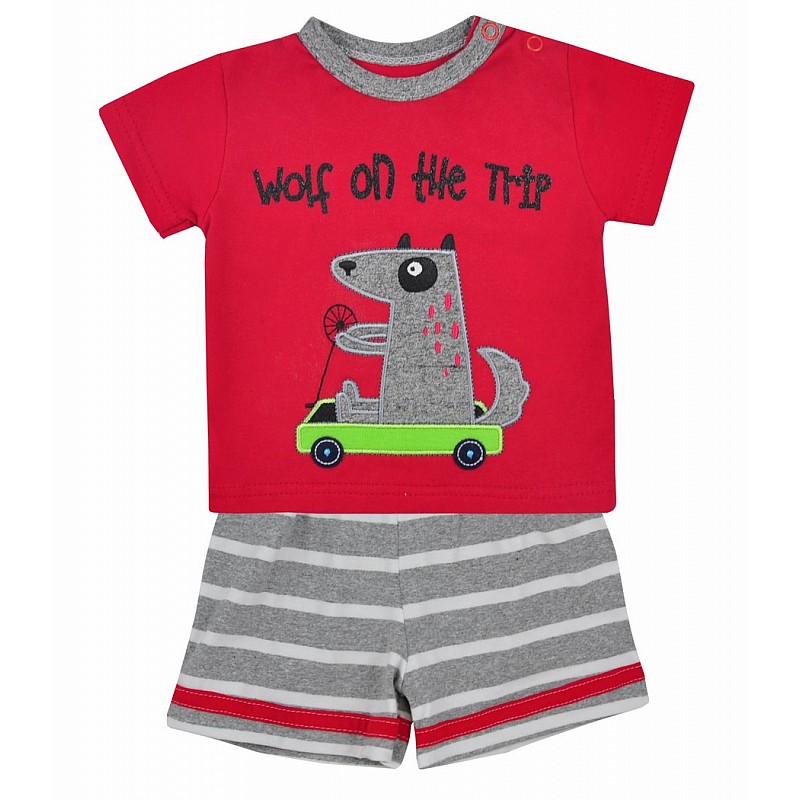 KOALA WOLF summer romper 80 size, 05-309 red